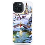 Icy Lights, Art, Christmas, Houses iPhone 15 Plus TPU UV Print Case Front