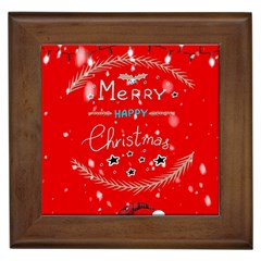 Merry, Happy Christmas, Christmas Gnome Framed Tile by kyorashop23