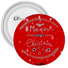 Merry, Happy Christmas, Christmas Gnome 3  Buttons by kyorashop23