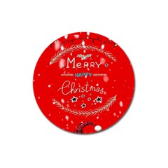 Merry, Happy Christmas, Christmas Gnome Magnet 3  (round) by kyorashop23