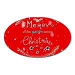 Merry, Happy Christmas, Christmas Gnome Oval Magnet Front