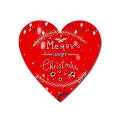 Merry, Happy Christmas, Christmas Gnome Heart Magnet by kyorashop23