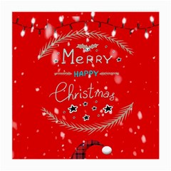 Merry, Happy Christmas, Christmas Gnome Medium Glasses Cloth by kyorashop23