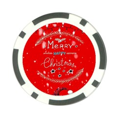 Merry, Happy Christmas, Christmas Gnome Poker Chip Card Guard (10 Pack) by kyorashop23