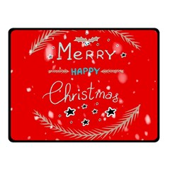 Merry, Happy Christmas, Christmas Gnome Fleece Blanket (small) by kyorashop23