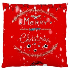 Merry, Happy Christmas, Christmas Gnome Large Cushion Case (two Sides) by kyorashop23