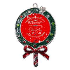 Merry, Happy Christmas, Christmas Gnome Metal X mas Lollipop With Crystal Ornament by kyorashop23