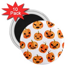 Orange Carved Pumpkins, Adoxali, Halloween 2 25  Magnets (10 Pack)  by kyorashop23