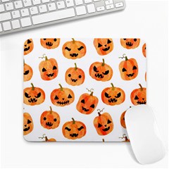 Orange Carved Pumpkins, Adoxali, Halloween Large Mousepad by kyorashop23