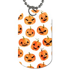 Orange Carved Pumpkins, Adoxali, Halloween Dog Tag (one Side)