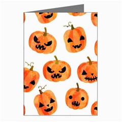 Orange Carved Pumpkins, Adoxali, Halloween Greeting Cards (pkg Of 8)