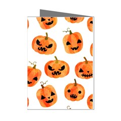 Orange Carved Pumpkins, Adoxali, Halloween Mini Greeting Cards (pkg Of 8)