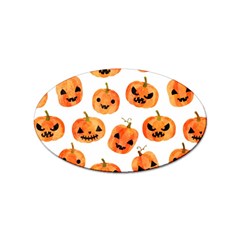 Orange Carved Pumpkins, Adoxali, Halloween Sticker Oval (100 Pack) by kyorashop23