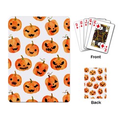 Orange Carved Pumpkins, Adoxali, Halloween Playing Cards Single Design (rectangle)