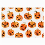 Orange Carved Pumpkins, Adoxali, Halloween Large Glasses Cloth (2 Sides) Front