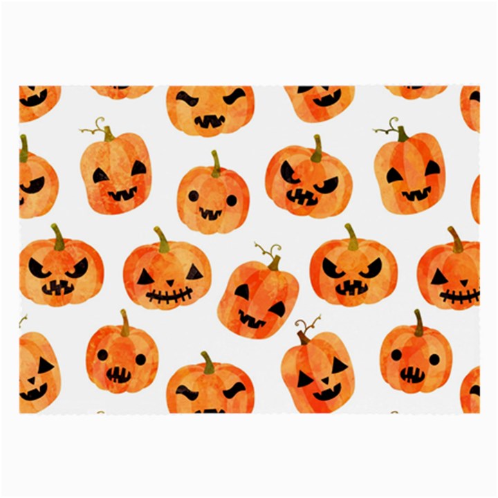 Orange Carved Pumpkins, Adoxali, Halloween Large Glasses Cloth (2 Sides)