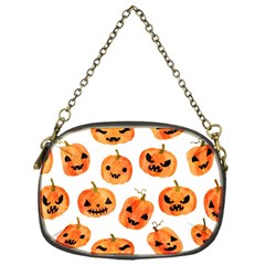 Orange Carved Pumpkins, Adoxali, Halloween Chain Purse (one Side) by kyorashop23