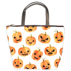 Orange Carved Pumpkins, Adoxali, Halloween Bucket Bag by kyorashop23