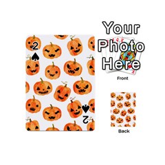 Orange Carved Pumpkins, Adoxali, Halloween Playing Cards 54 Designs (mini)