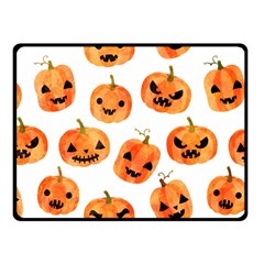 Orange Carved Pumpkins, Adoxali, Halloween Fleece Blanket (small) by kyorashop23