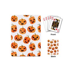 Orange Carved Pumpkins, Adoxali, Halloween Playing Cards Single Design (mini)