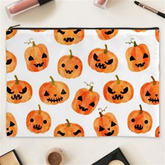 Orange Carved Pumpkins, Adoxali, Halloween Cosmetic Bag (xxxl) by kyorashop23