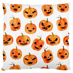 Orange Carved Pumpkins, Adoxali, Halloween Large Cushion Case (one Side) by kyorashop23