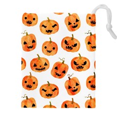 Orange Carved Pumpkins, Adoxali, Halloween Drawstring Pouch (4xl) by kyorashop23