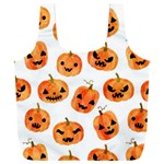 Orange Carved Pumpkins, Adoxali, Halloween Full Print Recycle Bag (XXXL) Back