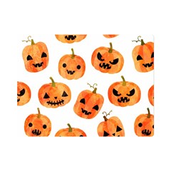 Orange Carved Pumpkins, Adoxali, Halloween Premium Plush Fleece Blanket (mini) by kyorashop23