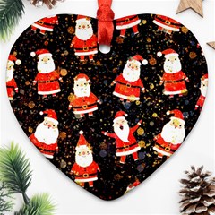 Santa Claus & Glitter, Adoxali, Christmas, Claus, December Ornament (heart)