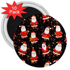 Santa Claus & Glitter, Adoxali, Christmas, Claus, December 3  Magnets (10 Pack)  by kyorashop23