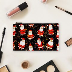 Santa Claus & Glitter, Adoxali, Christmas, Claus, December Cosmetic Bag (small) by kyorashop23