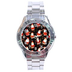 Santa Claus & Glitter, Adoxali, Christmas, Claus, December Stainless Steel Analogue Watch by kyorashop23