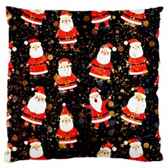 Santa Claus & Glitter, Adoxali, Christmas, Claus, December Large Cushion Case (one Side) by kyorashop23