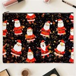 Santa Claus & Glitter, Adoxali, Christmas, Claus, December Cosmetic Bag (XXXL) Front