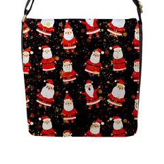 Santa Claus & Glitter, Adoxali, Christmas, Claus, December Flap Closure Messenger Bag (l) by kyorashop23