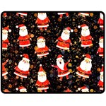 Santa Claus & Glitter, Adoxali, Christmas, Claus, December Two Sides Fleece Blanket (Medium) 58.8 x47.4  Blanket Front