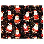 Santa Claus & Glitter, Adoxali, Christmas, Claus, December Two Sides Premium Plush Fleece Blanket (Teen Size) 60 x50  Blanket Back