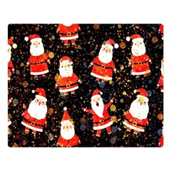 Santa Claus & Glitter, Adoxali, Christmas, Claus, December Two Sides Premium Plush Fleece Blanket (large) by kyorashop23