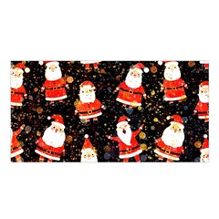 Santa Claus & Glitter, Adoxali, Christmas, Claus, December Satin Shawl 45  X 80  by kyorashop23