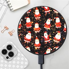 Santa Claus & Glitter, Adoxali, Christmas, Claus, December Wireless Fast Charger(black) by kyorashop23