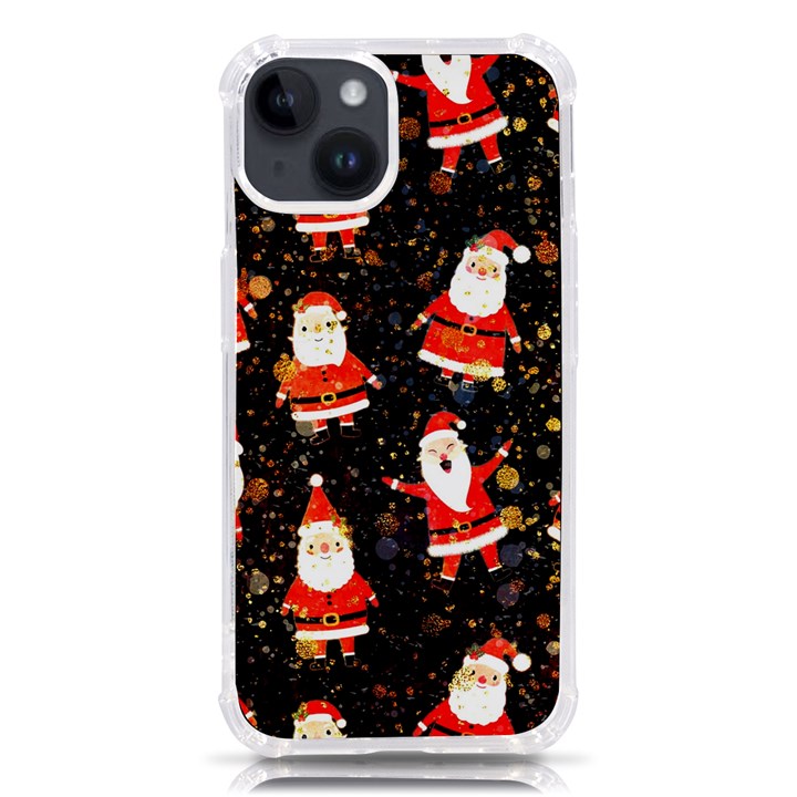 Santa Claus & Glitter, Adoxali, Christmas, Claus, December iPhone 14 TPU UV Print Case