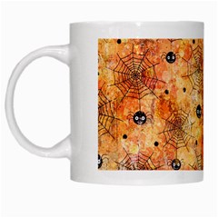 Spooky Spider Pattern, Adoxali, Halloween White Mug by kyorashop23