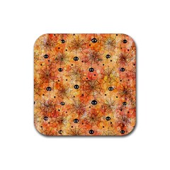 Spooky Spider Pattern, Adoxali, Halloween Rubber Coaster (square) by kyorashop23