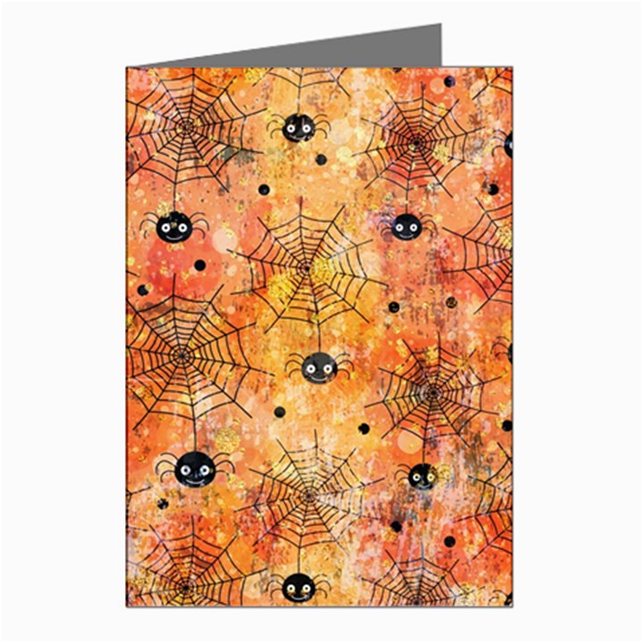 Spooky Spider Pattern, Adoxali, Halloween Greeting Cards (Pkg of 8)