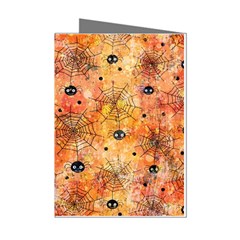 Spooky Spider Pattern, Adoxali, Halloween Mini Greeting Cards (pkg Of 8)