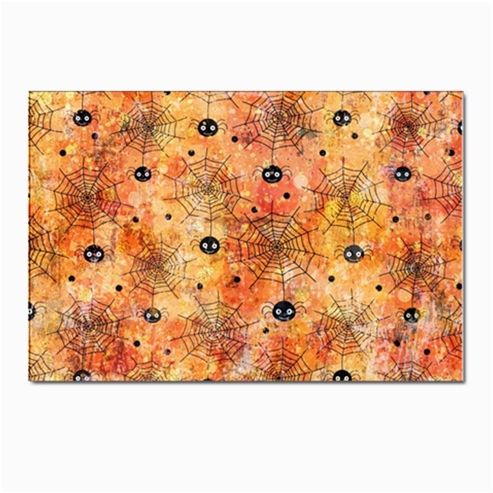 Spooky Spider Pattern, Adoxali, Halloween Postcards 5  x 7  (Pkg of 10)