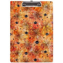 Spooky Spider Pattern, Adoxali, Halloween A4 Acrylic Clipboard by kyorashop23