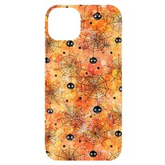 Spooky Spider Pattern, Adoxali, Halloween Iphone 14 Plus Black Uv Print Case by kyorashop23